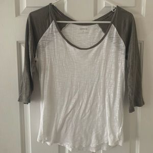 Express green and white womens shirt